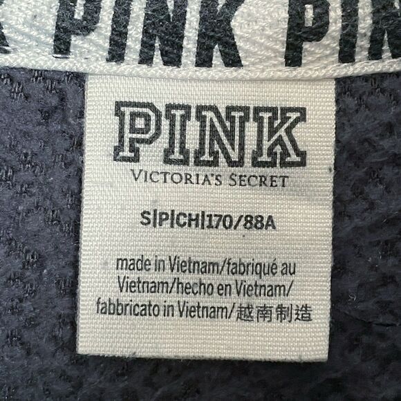 Victoria’s Secret PINK Jacket S Plush Teddy Half-Zip Fleece Steel Gray Fleece - Picture 6 of 6